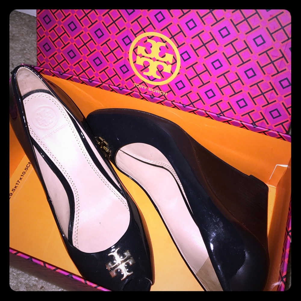 Tory Burch Jade Wedge Bright Navy