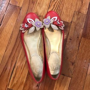 Coach leather ballerina flats