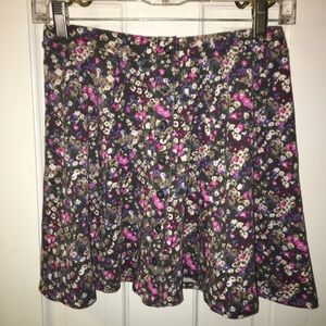 American Eagle Floral Skater Skirt