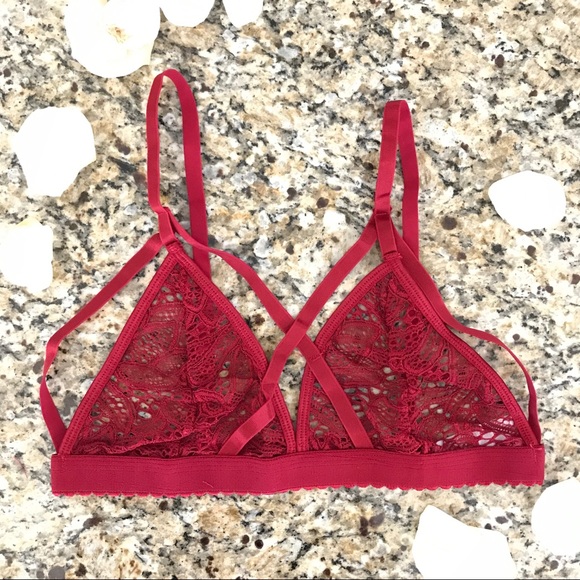 New! Fall 3PK Strappy Bralette (Olive, Red, Black) - Picture 3 of 5