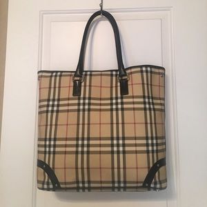 Burberry Nova Check Tote with stud accents