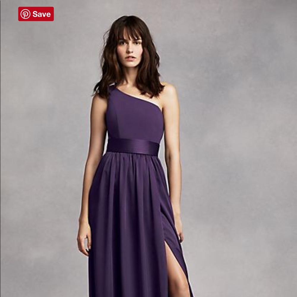 Vera Wang one shoulder bridesmaid dress
