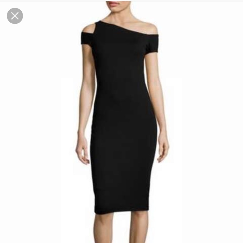 Bailey 44 Caribbean Black Dress One Shoulder OTS