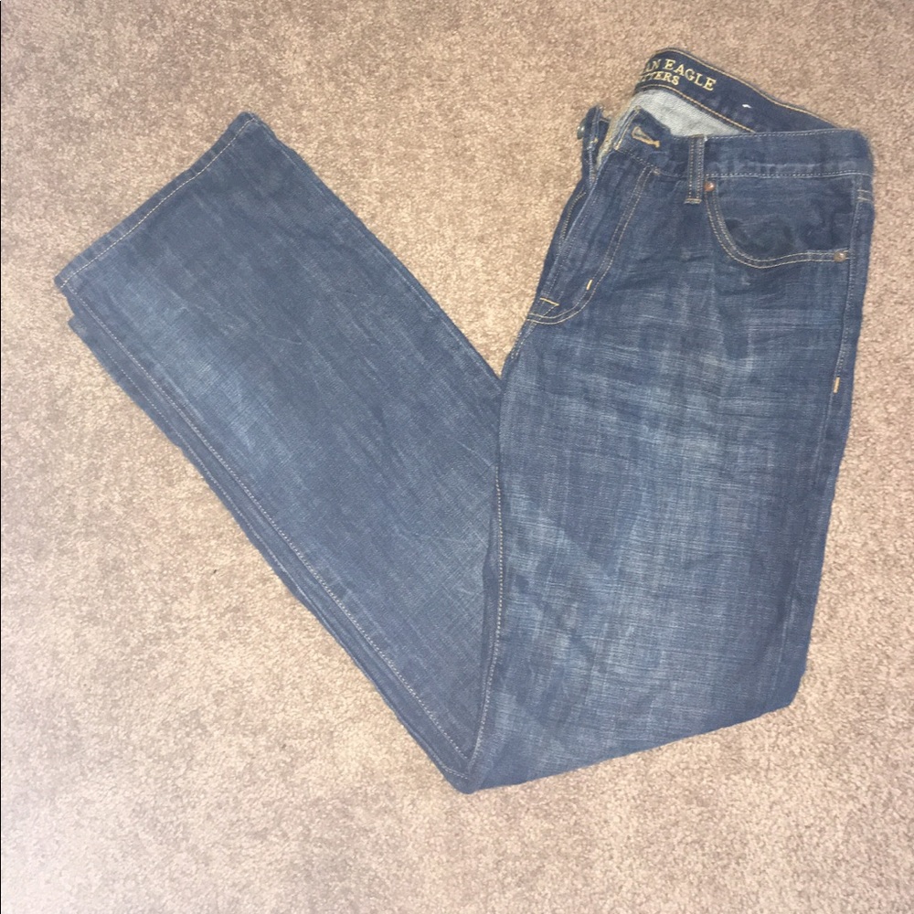 American Eagle Men's boot cut jeans.