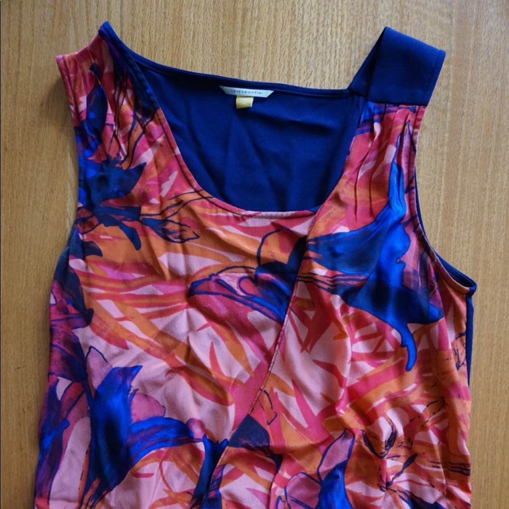 Asymmetrical Leifsdottir Patterned Silk Tank