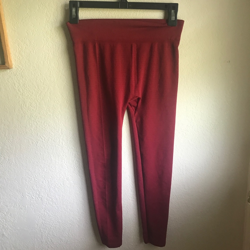 Maroon Burgundy Dark Red Leggings