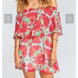 Show me your mumu off the shoulder dress