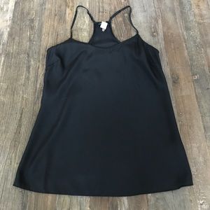 J Crew - Black Silky Racerback Tank - 0