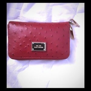 MK red and gold wallet