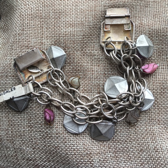 Vintage Kate Hines Crystal Pyramid Gem Bracelet - Picture 2 of 5