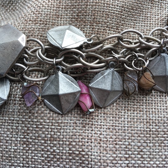 Vintage Kate Hines Crystal Pyramid Gem Bracelet - Picture 4 of 5