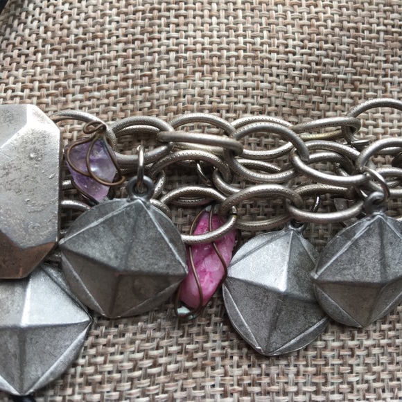 Vintage Kate Hines Crystal Pyramid Gem Bracelet - Picture 5 of 5