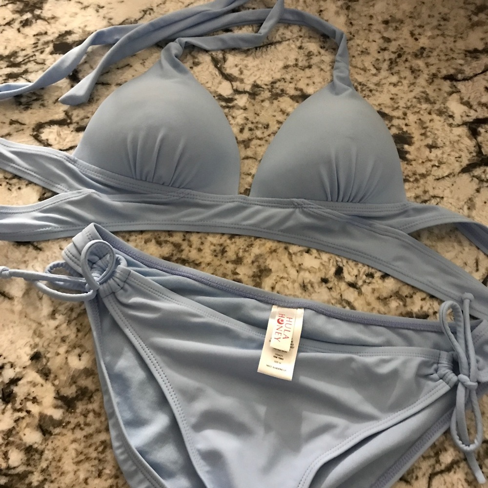 Bikini, light blue.