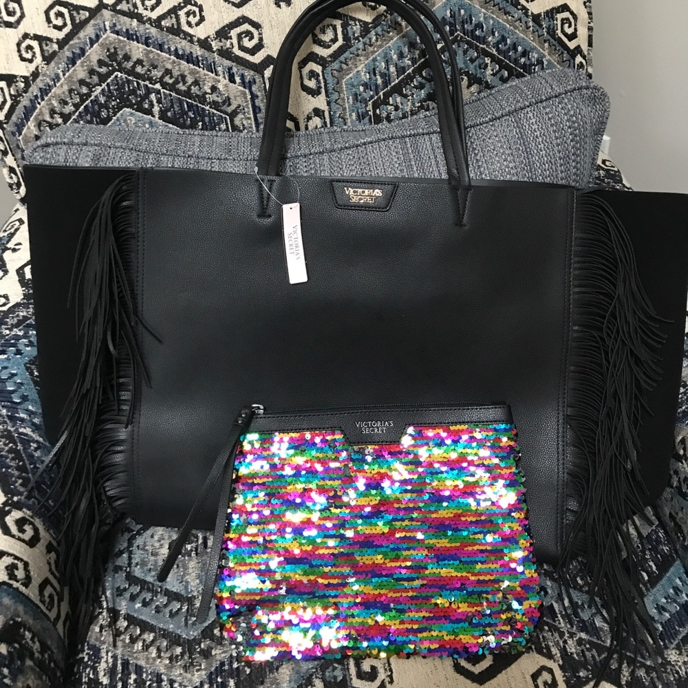 Victoria Secret Tote with large wristlet.