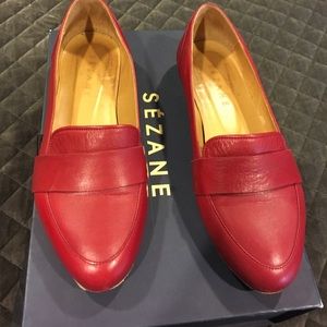 Sezane red loafers