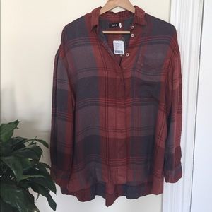 Urban Outfitters Drop Sleeve Logan Shirt NWT