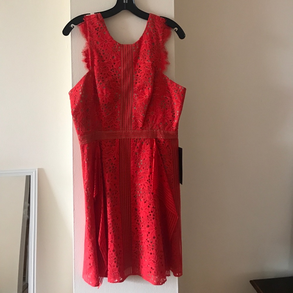 NWT BCBGMaxAzria Red Ondina Dress