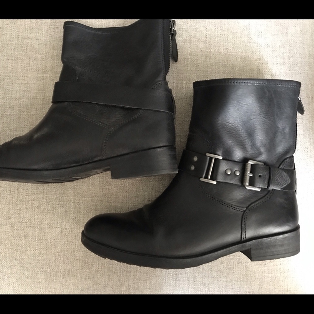 Franco Sarto black leather boots - size 9