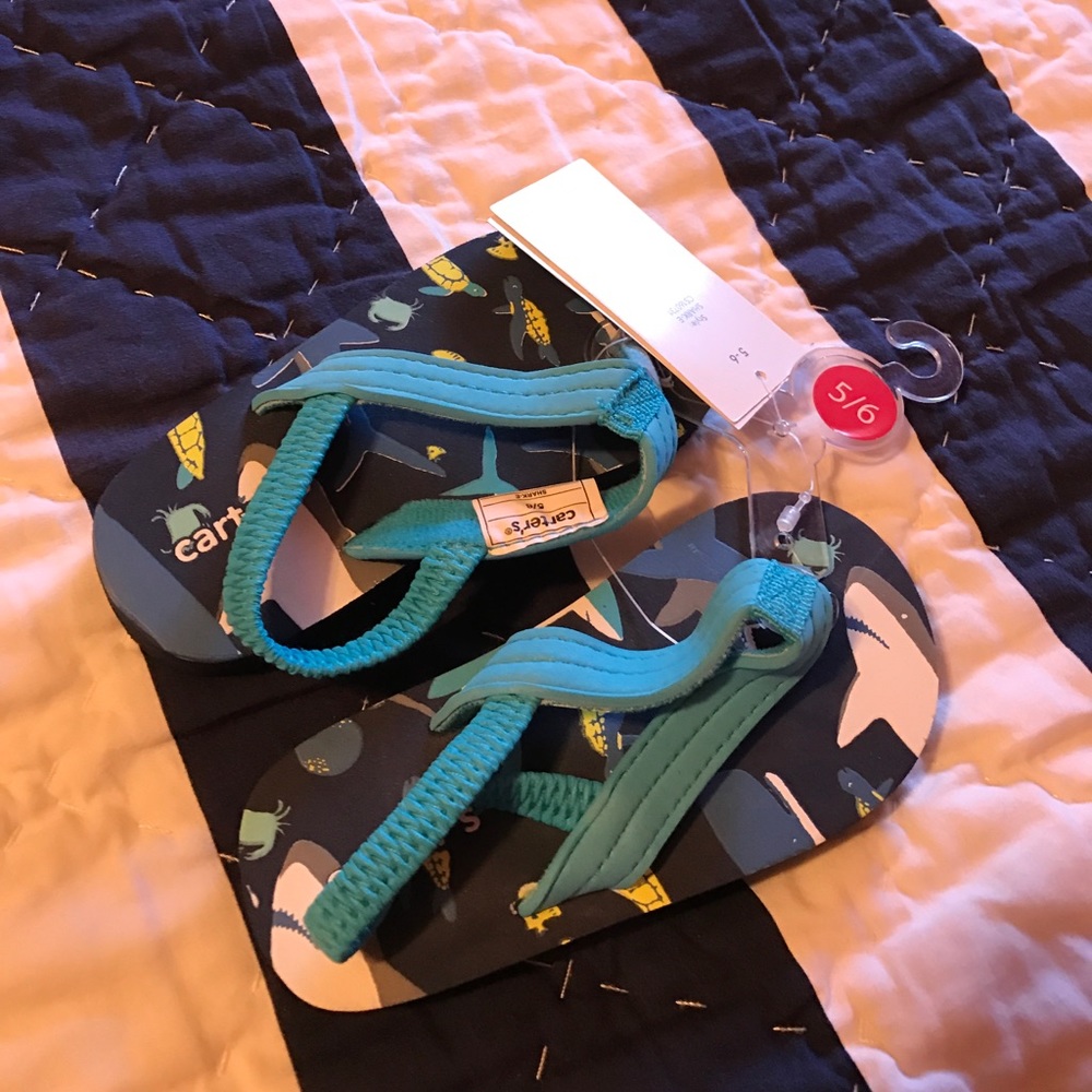 Shark flip flops