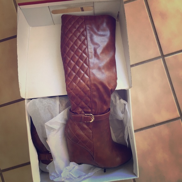 Nature Breeze Shoes - NWT cognac colored tall boots
