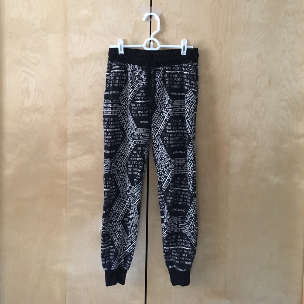 Black & white joggers