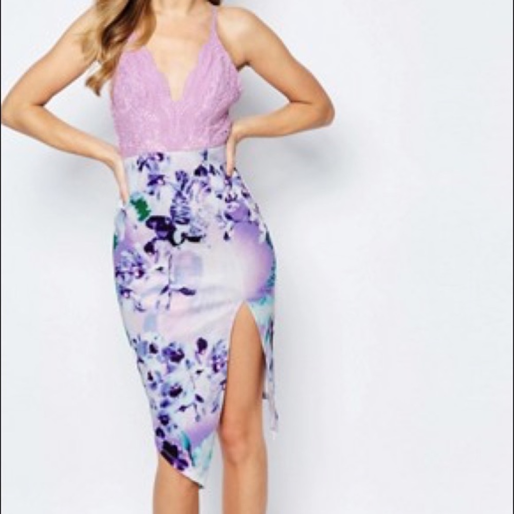 NWT ASOS ginger fizz lace top dress