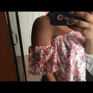 Off the shoulder floral top