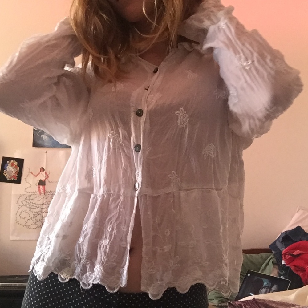 Sheer Vintage Lace Top
