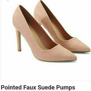 Beige Pointed Faux Shade Heels