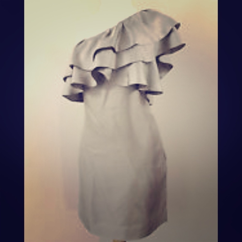 100% Silk One-Shoulder Banana Republic Dress