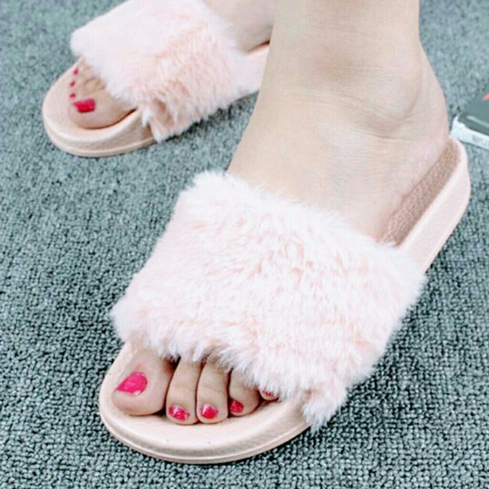 Fur Faux Sandals
