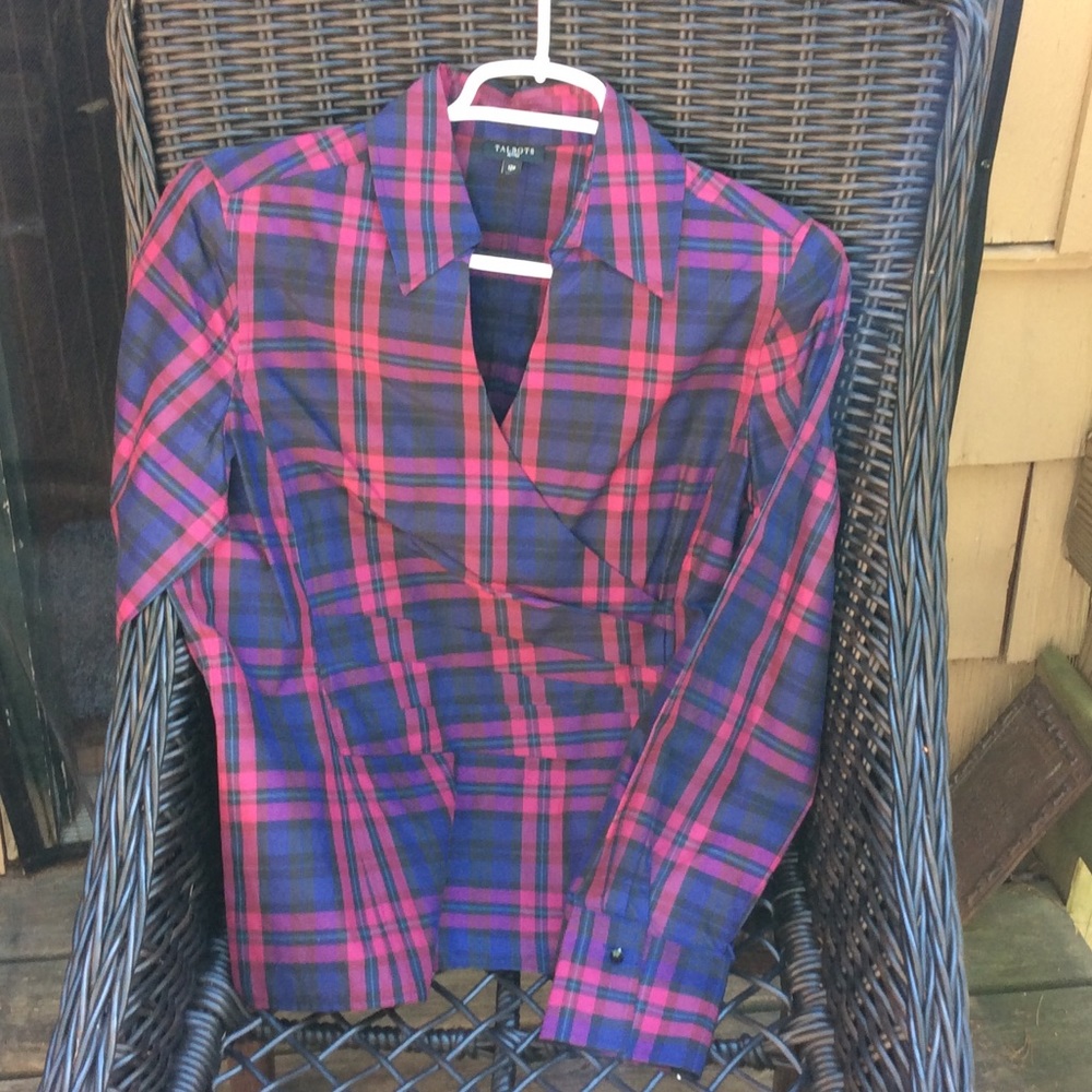 Holiday/ office party silk Talbots blouse