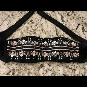 Victoria Secret beaded bandeau bikini top.