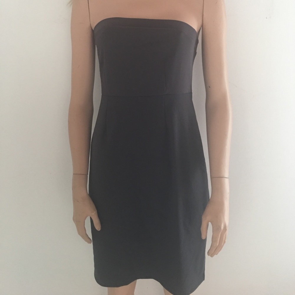 Great Classy Stretchy Strapless Charcoal Gray