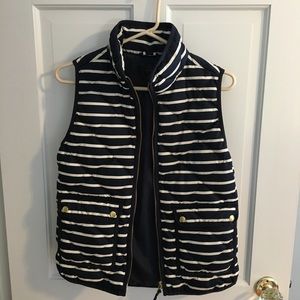 NWOT Jcrew navy and white striped vest