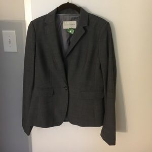 Charcoal grey BR suit jacket / one button blazer
