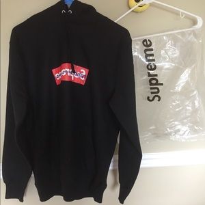 UA Supreme x CDG Black Box Logo Hoodie