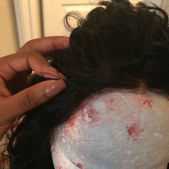18 inch virgin Brazilian full lace wig.