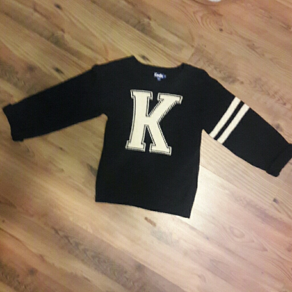 Adorable Keds navy blue knit sweater
