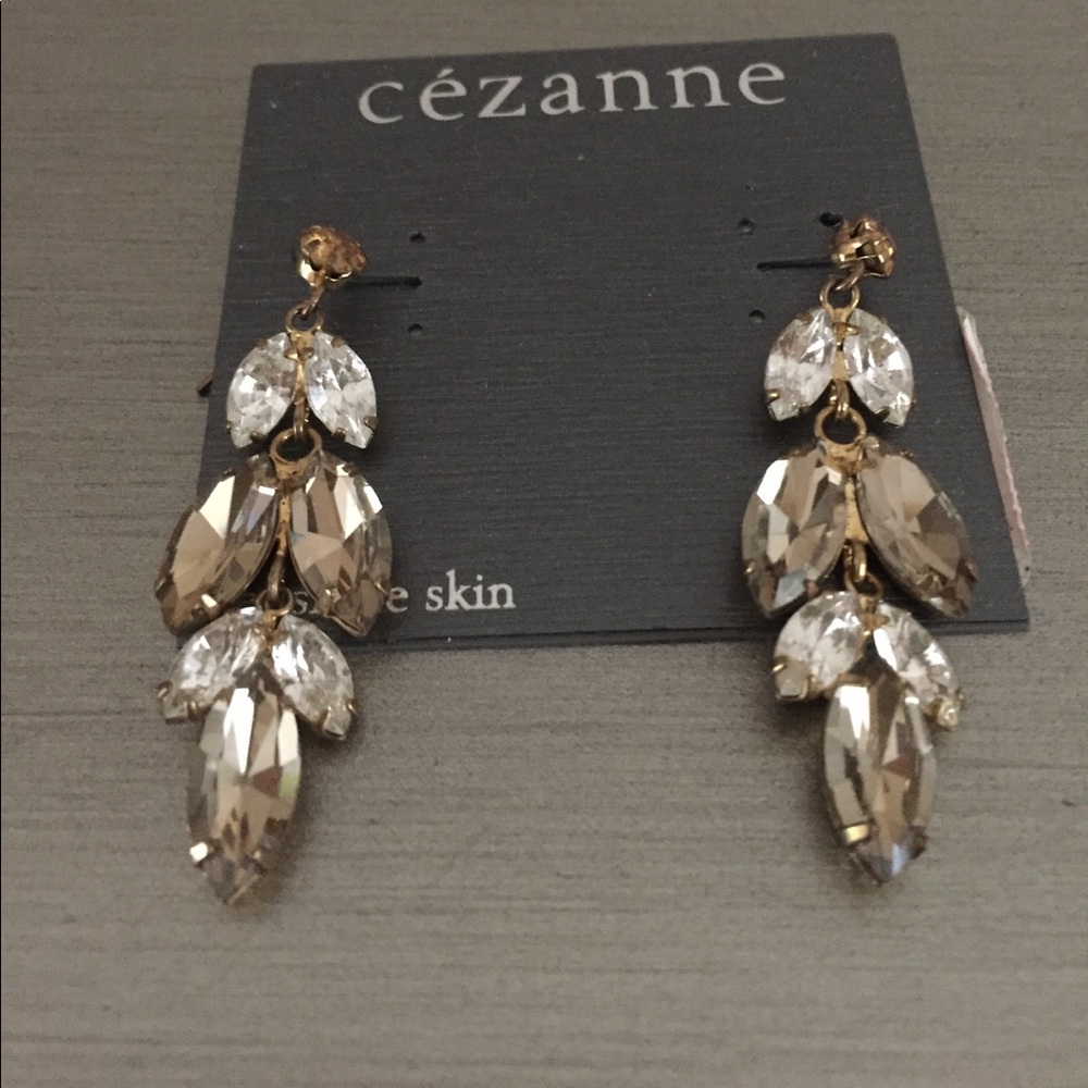 Jeweled hanging earrings