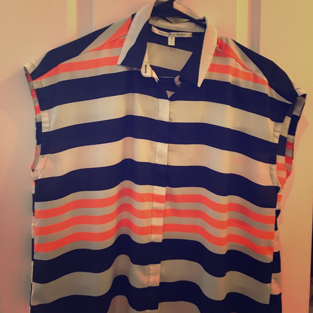 Collective Concepts Stripped Sailor Blouse - Small