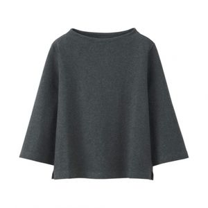 Uniqlo Mock Neck Wide 3/4 Sleeve T-Shirt XS