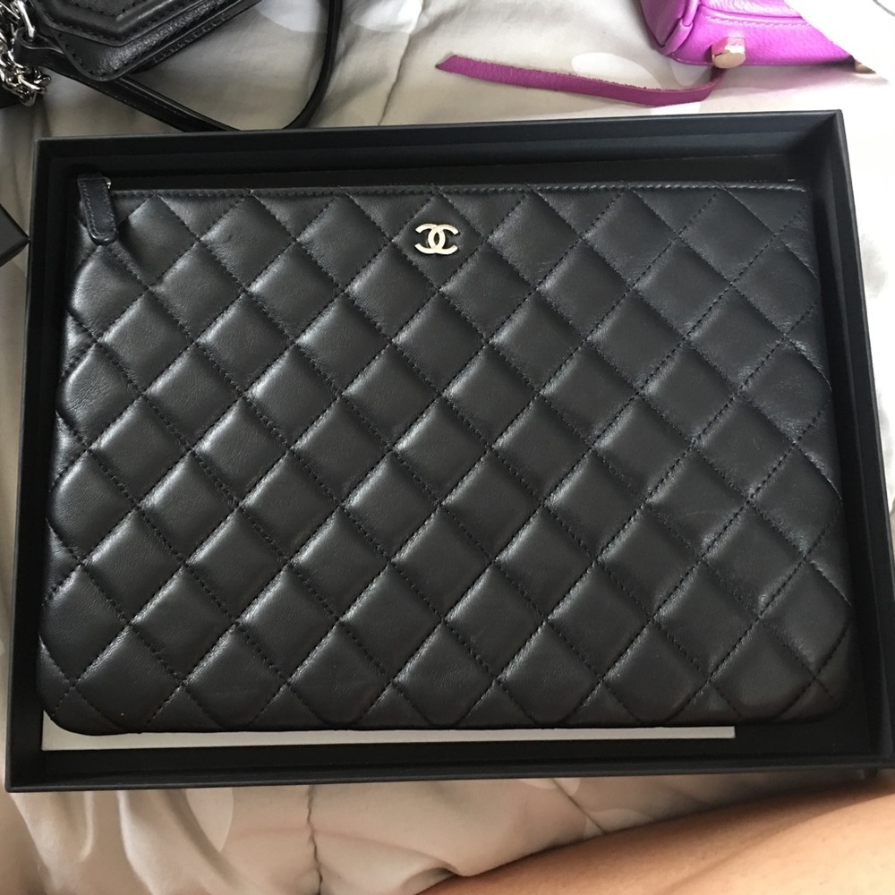 Chanel quilted pouch