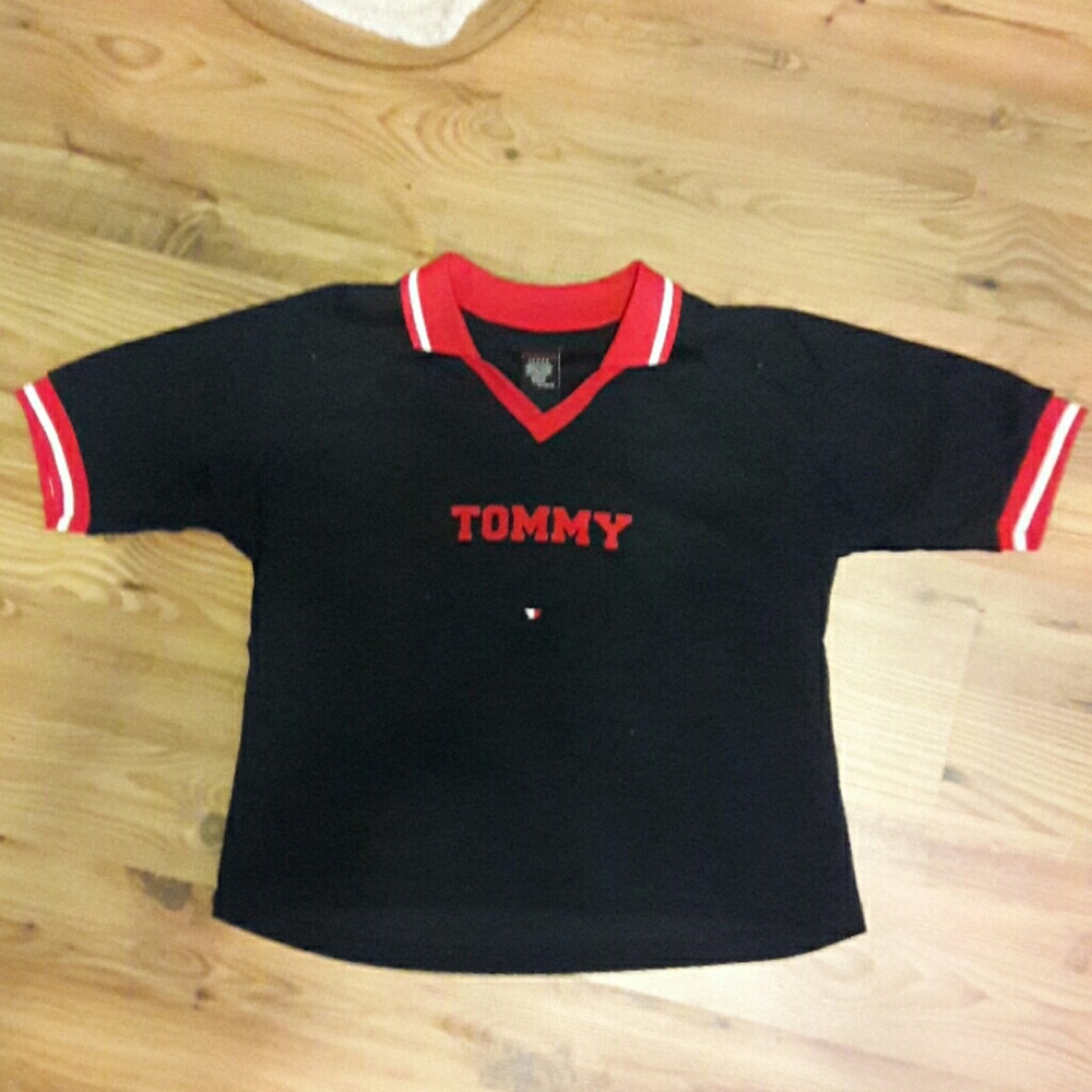 90s retro Tommy Hilfiger Jersey material