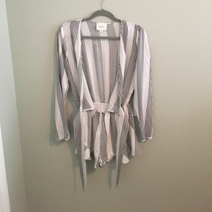 Cotton Candy LA black and white stripped romper