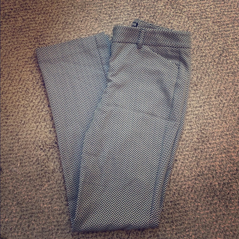 Express black and white pants