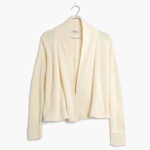 Madewell Shawl-Collar Crop Cardigan Sweater