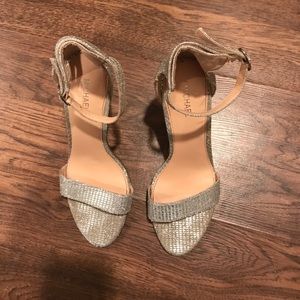 Silver Strappy Heels