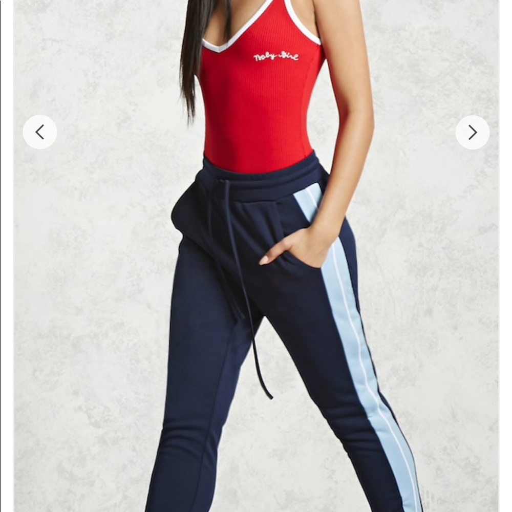 Navy Side-Stripe Joggers