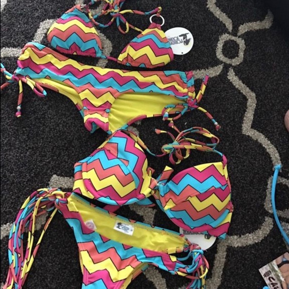rainbow Chevron bikini bundle FOREVER YOUNG